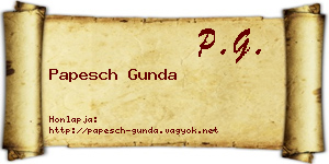 Papesch Gunda névjegykártya